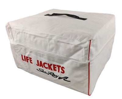 #ad Sea Ray Life Jacket Storage Bag Preserver Vest Boat Marine White Heavy Duty $16.95