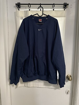 #ad Vintage Center Check Nike Pullover men’s Size Large 25x29 $37.50