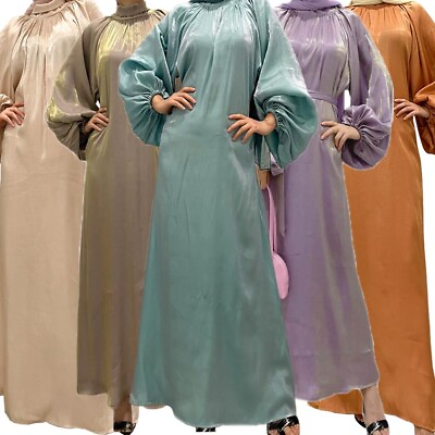 #ad Ramadan Muslim Women Maxi Dress Dubai Abaya Cocktail Kaftan Caftan Islamic Gown $30.97