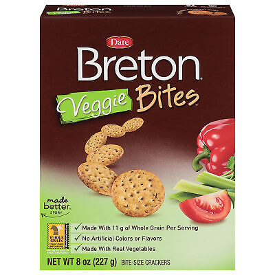 #ad Dare Breton Cracker Mini Vegetable 8 oz Pack of 12 $68.99