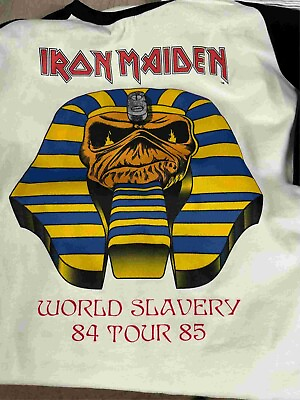 #ad Iron Maiden World Slavery Tour 84 85 Raglan S to 3XL $39.99