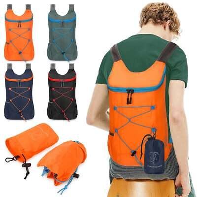 #ad Foldable Backpack Mens Women Hiking Bag Travel Camping Rucksack Bag Outdoor $7.10