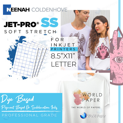 #ad Heat Transfer Paper Neenah Paper New JET PRO® SofStretch™ IRON ON PRESS #1 $110.00