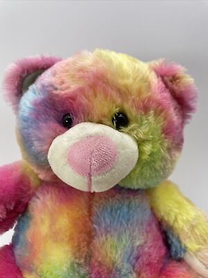 #ad The Bear Factory Bear Rainbow Tie Dye Plush Stuffed Animal Hidden Pocket $14.94