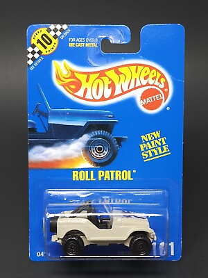 #ad 1992 Hot Wheels Blue Card Main line Roll Patrol #161 0419 Speed Points Card $12.95