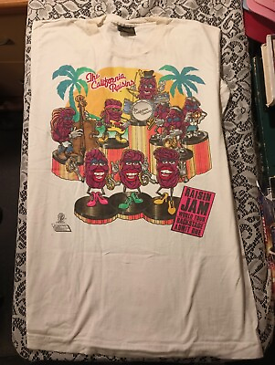 #ad Vtg 80s California Raisins Jam World Tour T Shirt Cotton 1988 $60.00