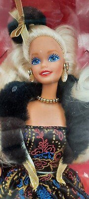 #ad Barbie Golden Winter Doll Limited Edition 1993 Vintage Mattel 10684 $18.99
