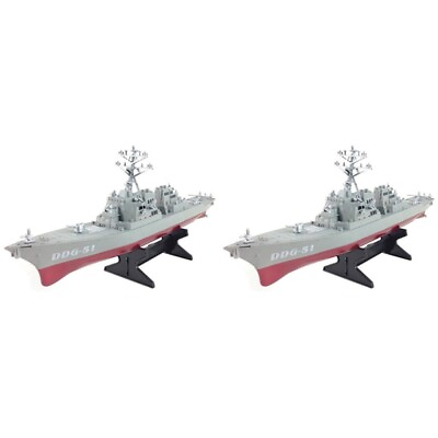 #ad 2X Toys with Display Stand Warship Model DIY Educational Toys Children Gift R7C7 AU $42.99