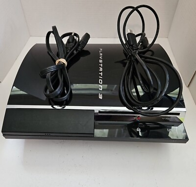 #ad Sony PlayStation 3 Fat 60GB CBEH1000 PS3 PS2 Backwards Compatible $180.00