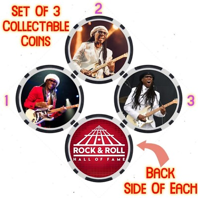 #ad NILE RODGERS ROCK amp; ROLL HALL OF FAME COLLECTABLE COIN SET SET OF 3 $24.89
