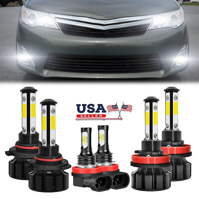 #ad For Toyota Camry 2007 2014 mini White LED Headlight Fog Light Bulbs kit 6X US $34.71