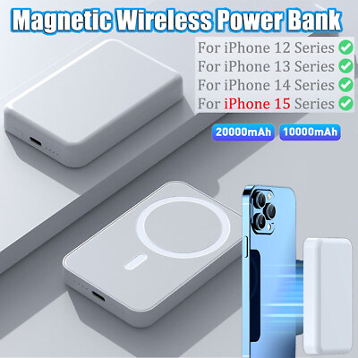 #ad 20000mAh Magnetic Battery Portable Wireless Power Bank for iPhone 15 14 13 12 $14.29