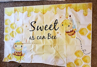 #ad BACKDROP FOR BIRTHDAYS OR BABY SHOWERS quot;SWEET AS CAN BEquot; $9.99