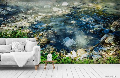 #ad 3D Stone Sea Grass Sunlight Self adhesive Removeable Wallpaper Wall Mural1 4178 $44.99