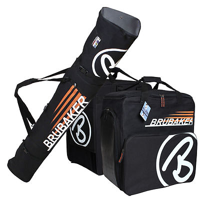 Black Orange Ski Bag Combo CHAMPION for Ski up to 190 cm Poles Boots Helmet $69.99