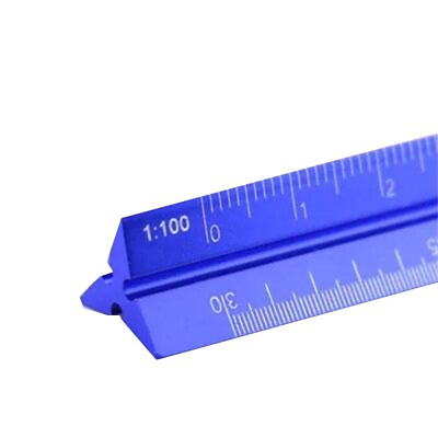 #ad Architectural Scale Ruler 30cm Aluminum Triangular Scale Ruler 1100 Triangle ... $15.88