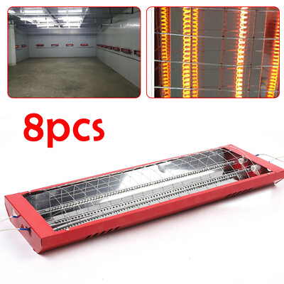 #ad 8*2KW Infrared Paint Heating Lamp Heater for Spray Baking Room Halogen 110V USA $211.47