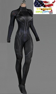 #ad 1 6 black widow tight body suit for 12quot; female figure hot toys Phicen ❶USA❶ $34.90