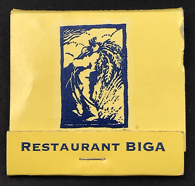 #ad Restaurant Biga San Antonio TX Texas Matchbook 29 Unstruck Locust Street $12.99