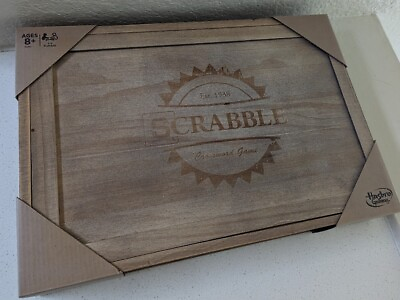 #ad Scrabble Rustic Series Wooden Box Collectors Edition Board Game TARGET Exclusive $25.00