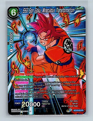 #ad #ad Dragonball Super CCG SSG Son Goku Miraculous Transformation Realm of the Gods $2.50