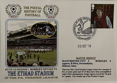 #ad Manchester City V Burnley 20th Oct 2018 Dawn First Day Cover GBP 8.95