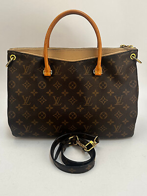 #ad Louis Vuitton Pallas MM Monogram Leather Top Handle Handbag w Shoulder Strap Bag $899.99