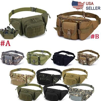 #ad Tactical Fanny Pack Chest Bag Waist Bag Military Hip Belt Outdoor Hiking Fishing $11.60