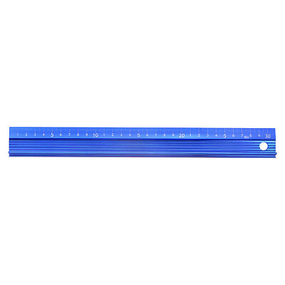#ad Metal Ruler 30cm Aluminum Alloy Anti Slip Straight Ruler Blue $12.57