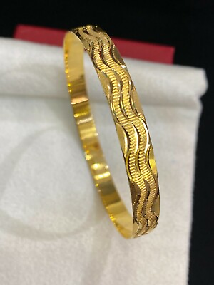 #ad Classy Dubai Handmade Bangle Bracelet In Solid 916 Stamped 22Karat Yellow Gold $3284.40