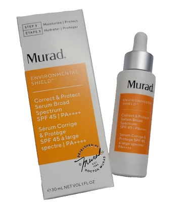 #ad Murad Environmental Shield Correctamp;Protect Serum SPF45 PA 1 fl oz Exp 7 24 $13.95