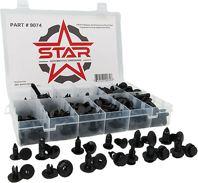 #ad 240 pcs Car Door Trim Panel Clips Kit Set A 12 Types of Clips Replacement Kit $17.95