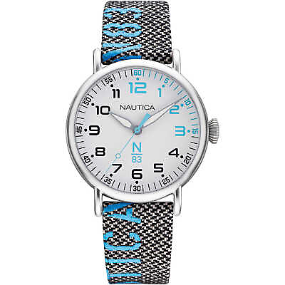 #ad Mens Wristwatch NAUTICA N83 LOVES THE OCEAN NAPLSS003 Canvas Gray $105.11