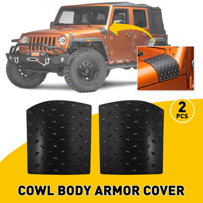 #ad For Jeep 2007 18 Wrangler Cowl JK Armor Body Cover Trim Exterior 2PC Accessories $17.99