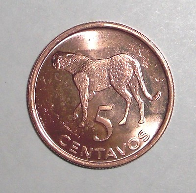 #ad 2006 Mozambique 5 centavos Coin Cheetah Cat Animal African Wildlife $2.49