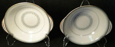 #ad Noritake Maya Lugged Cereal Bowls 6 3 4quot; 6213 Blue Geometric Set of 2 Excellent $29.49