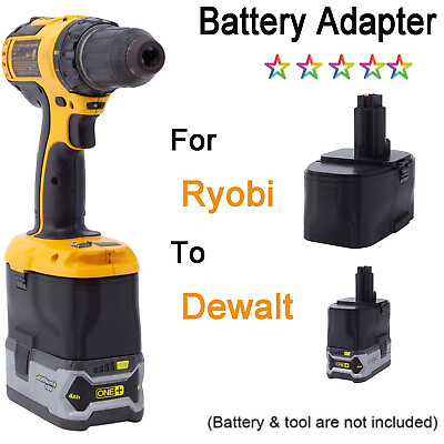 #ad 1X Adapter For Ryobi 18V Li ion Battery Convert to for Dewalt 18V Ni cd Old Tool $25.28