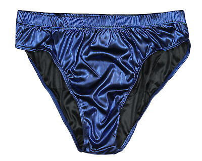 #ad Intimo Mens Metallic Blue Bikini Brief Underwear $14.95