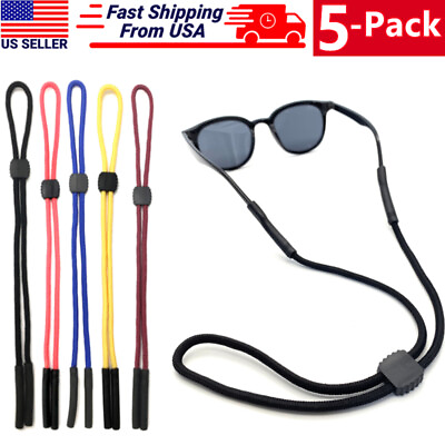 #ad 5 Pack Neck Strap Sport Sunglass Eyeglass Read Glass Cord String Lanyard Holder $5.49