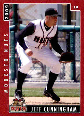 #ad 2009 Modesto Nuts Grandstand #7 Jeff Cunningham Vincennes Indiana Baseball Card $12.99
