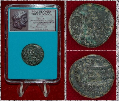 #ad Ancient Greek Coin THESSALONICA Macedonia Zeus and Prow Of Ship $44.80