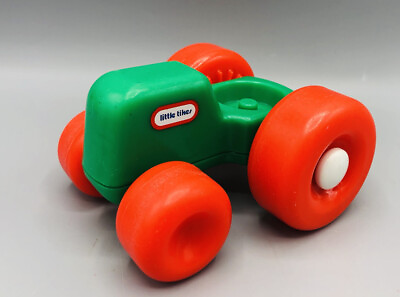 #ad Vintage Little Tikes Tractor Green With Red Tires $8.75
