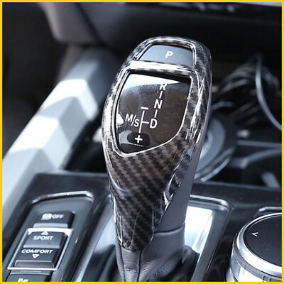 #ad Gear Shift Knob Cover Trim For BMW 1 2 3 4 5 6 Series X3 X5 X4 Carbon Fiber New $9.49