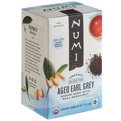 #ad Numi Organic Aged Earl Grey Tea Bags 18 Box $14.89