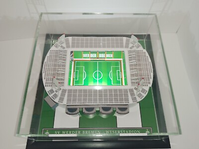 #ad WERDER BREMEN WESERSTADION MODEL WITH WORKING LIGHTS AND PERSPEX COVER GBP 99.99