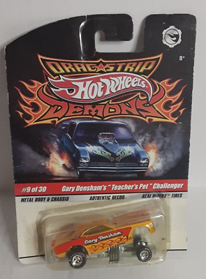 #ad Hot Wheels Dragstrip Demons Teacher#x27;s Pet Challenger Funny Car Real Riders READ $24.99