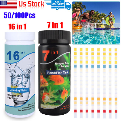 #ad 16 in 1 Drinking Water Test Kit Strips 7 in 1 Home Water Quality Test for Tap US $15.76