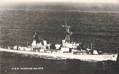 #ad Newport Rhode Island USS Hawkins Destroyer DD 873 US Navy Vintage Postcard $6.39