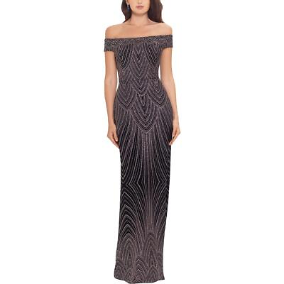 #ad Bamp;A by Betsy and Adam Womens Glitter Sheath Evening Dress Gown BHFO 6425 $70.99