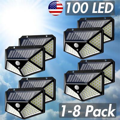 #ad Solar Power 100 LED Light PIR Motion Sensor Outdoor Security Lamp Wall Garden US $4.99